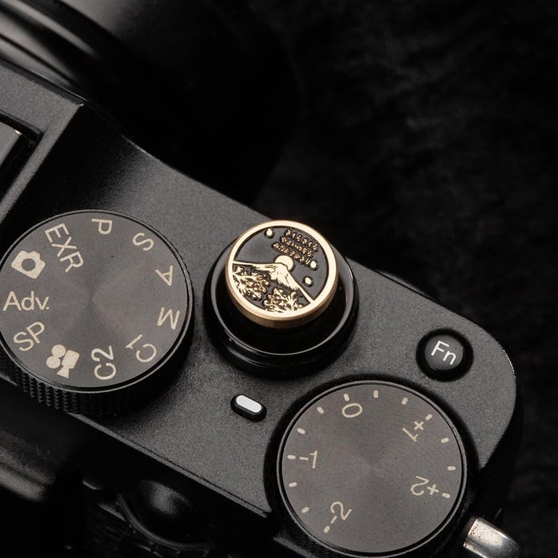 DBZZ Falling Cherry Blossoms Camera Metal Shutter Decorative Button for Fujifilm x100vi x100v xpro2 xt50 xt30 xt30ii for Nikon zf (Copper Alloy-Shutter Decorative Button) - Image 4